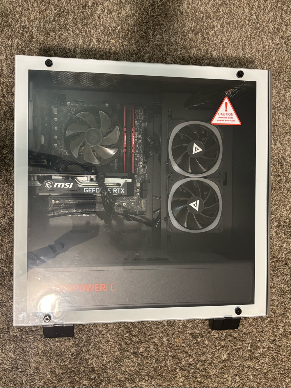 MSI White Glass-Side Gaming PC with Dual Front Fans